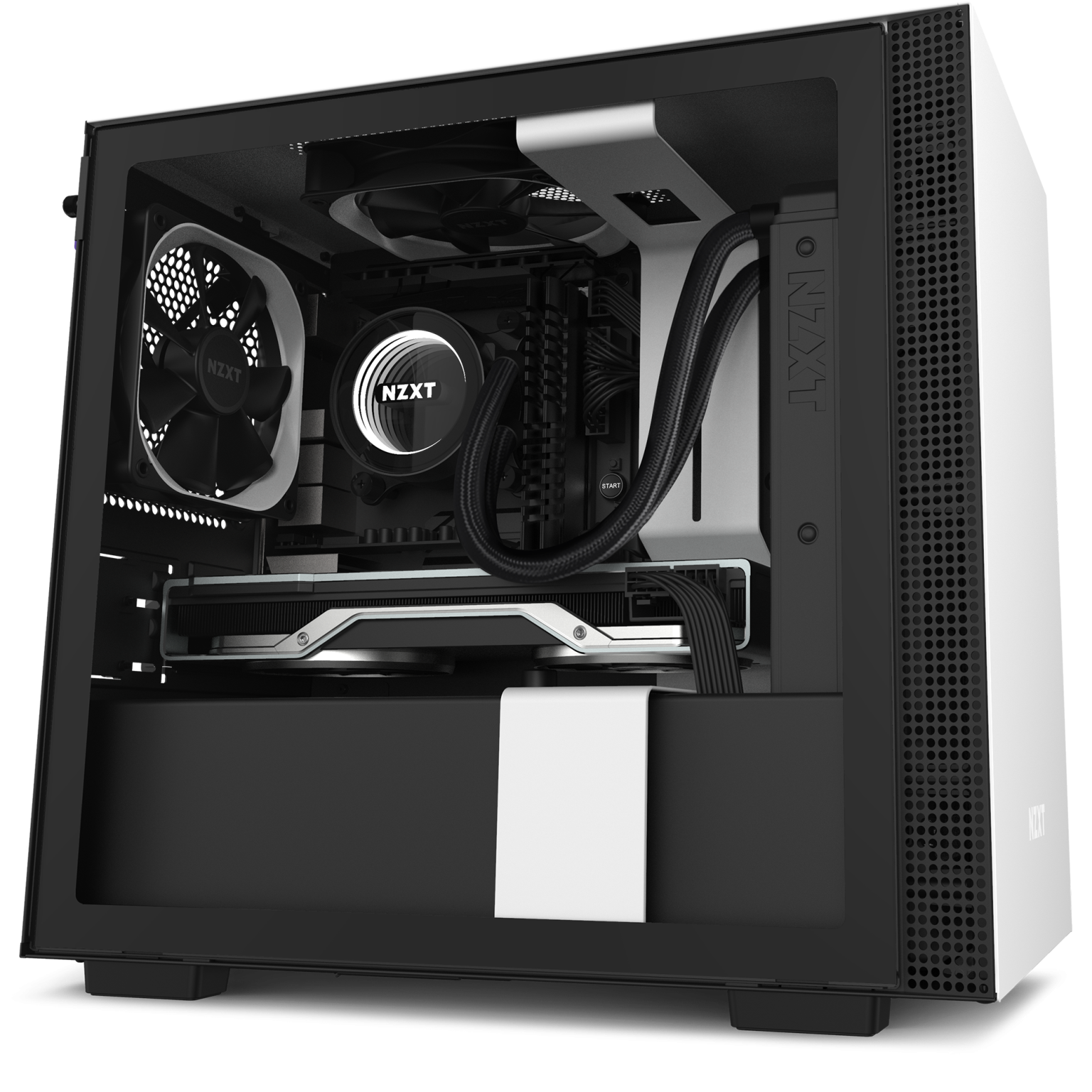 NZXT H210 ca-h210-w1-mini-itx white/black - Compu Nile Store