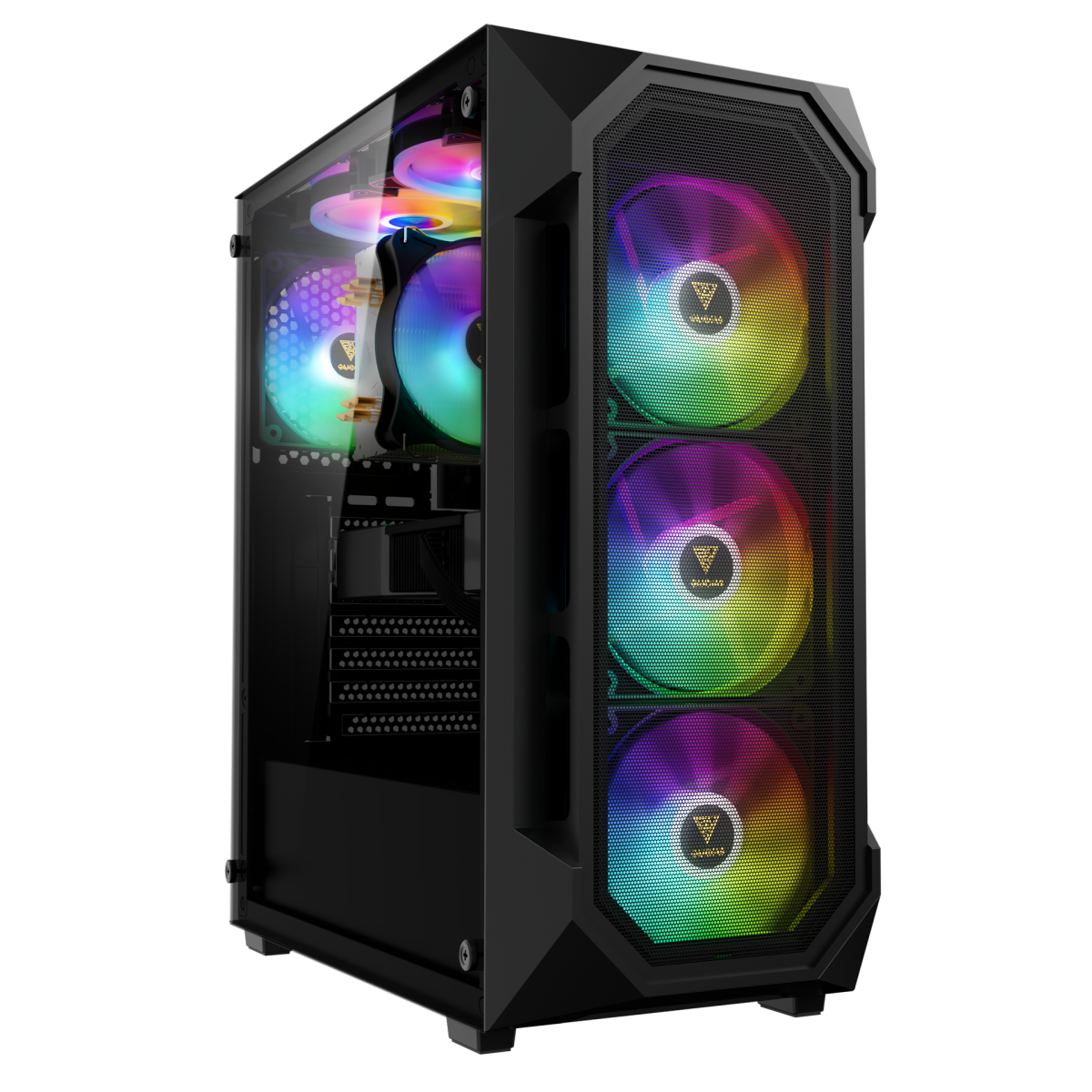 GAMDIAS AURA GC1 Elite 4xARGB Mid Tower Gaming Case+GAMDIAS GP650W ...